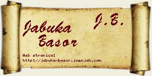 Jabuka Basor vizit kartica